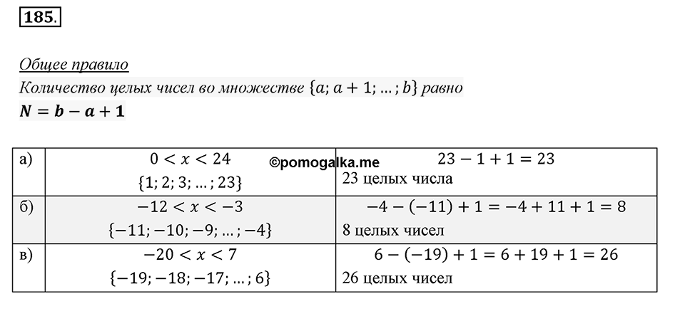 Часть 2. Рациональные числа. §6. Сложение и вычитание положительных и отрицательных чисел. Часть 2, номер №185 — решение 1