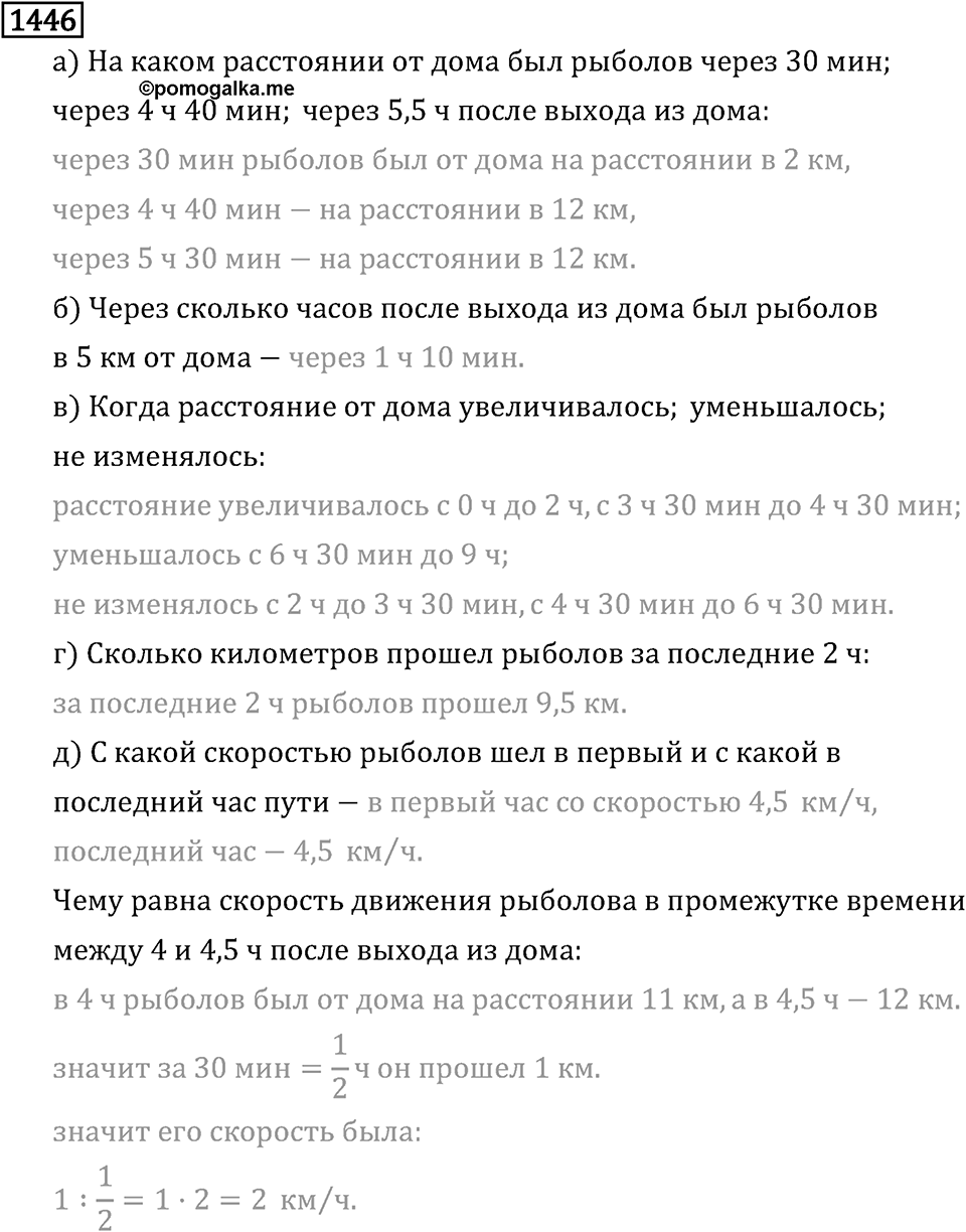 Рациональные числа. 9.47 Графики. Номер №1446 — решение 1