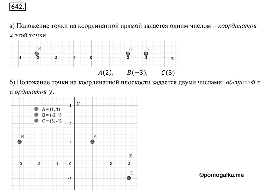 Часть 2. Рациональные числа. §9. Координаты на плоскости. Часть 2, номер №642 — решение 1