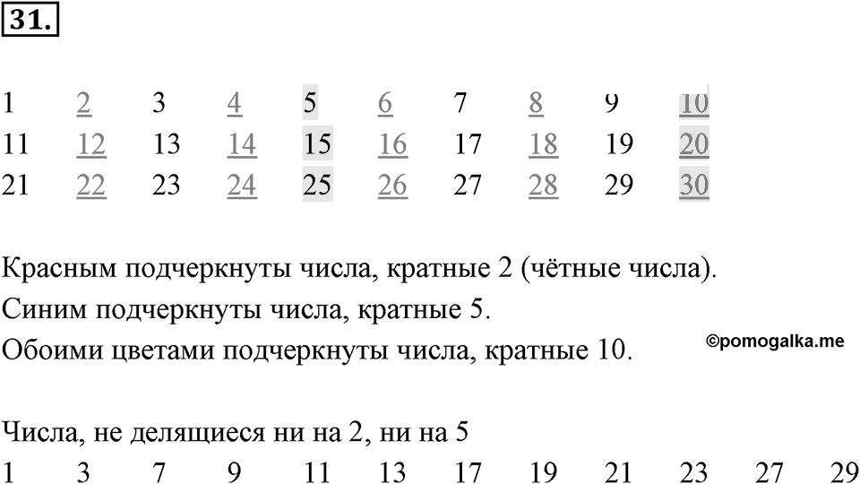 Часть 1. Обыкновенные дроби. §1. Делимость чисел. Часть 1, номер №31 — решение 1