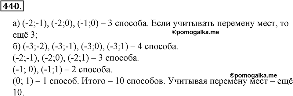 Положительные и отрицательные числа. Координаты. §14. Координатная плоскость. Номер 440 — решение 1