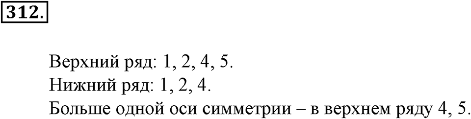 Положительные и отрицательные числа. Координаты. §10. Осевая симметрия. Номер 312 — решение 1