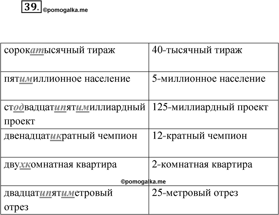 Упражнение 39 — решение 1