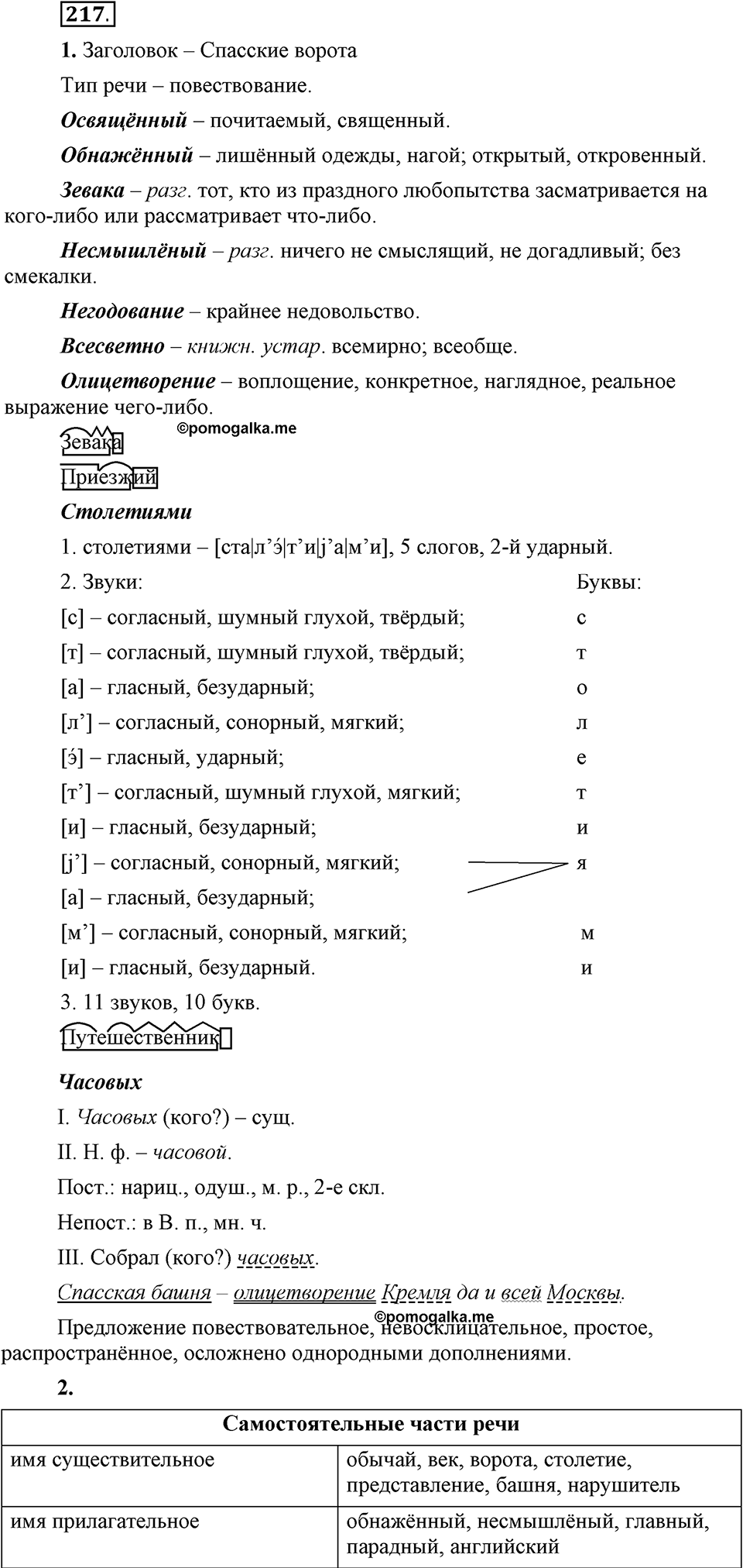 Упражнение 217 — решение 1