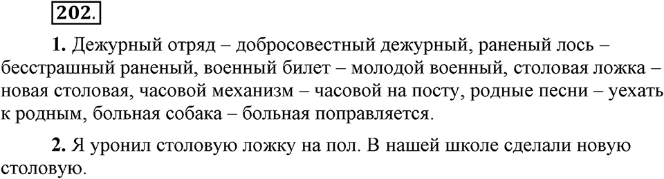 Упражнение 202 — решение 1