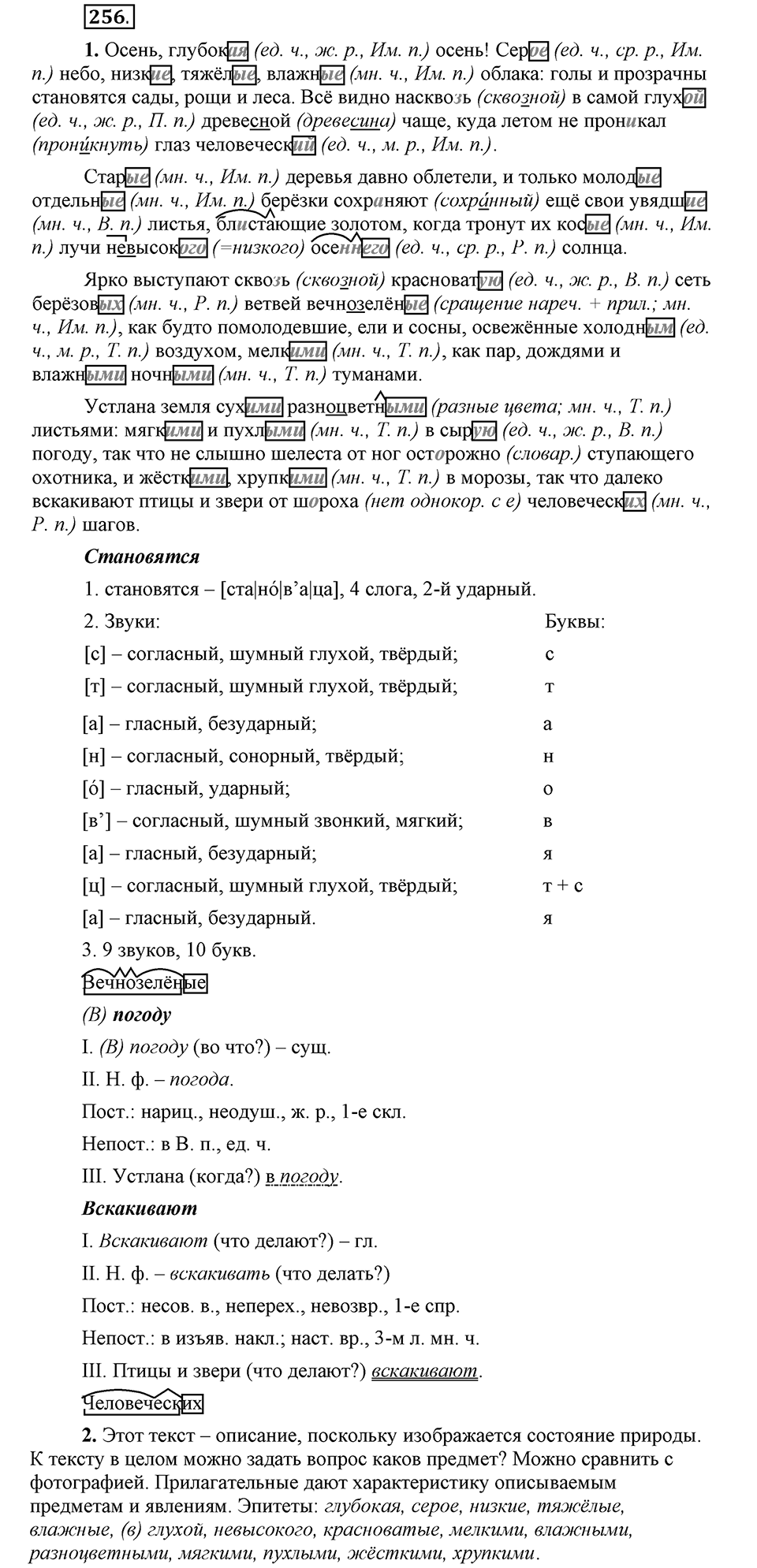 Упражнение 256 — решение 1