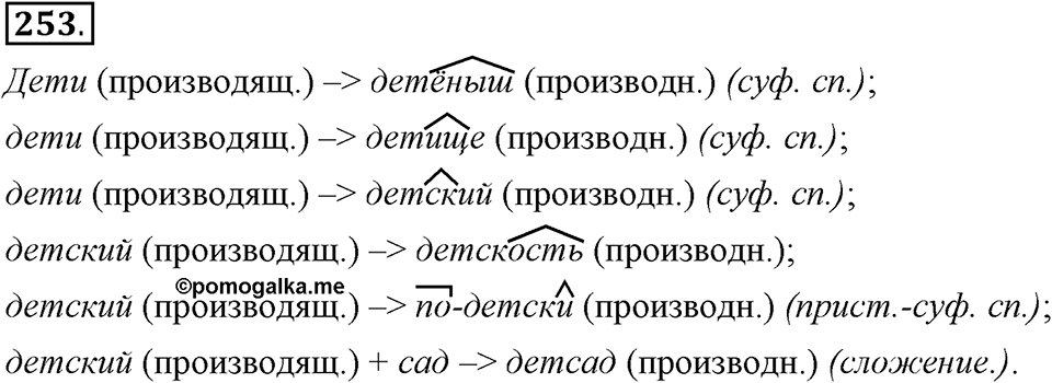 Упражнение 253 — решение 1