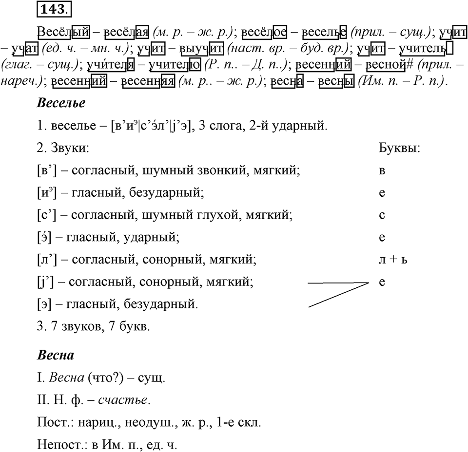 Упражнение 143 — решение 1