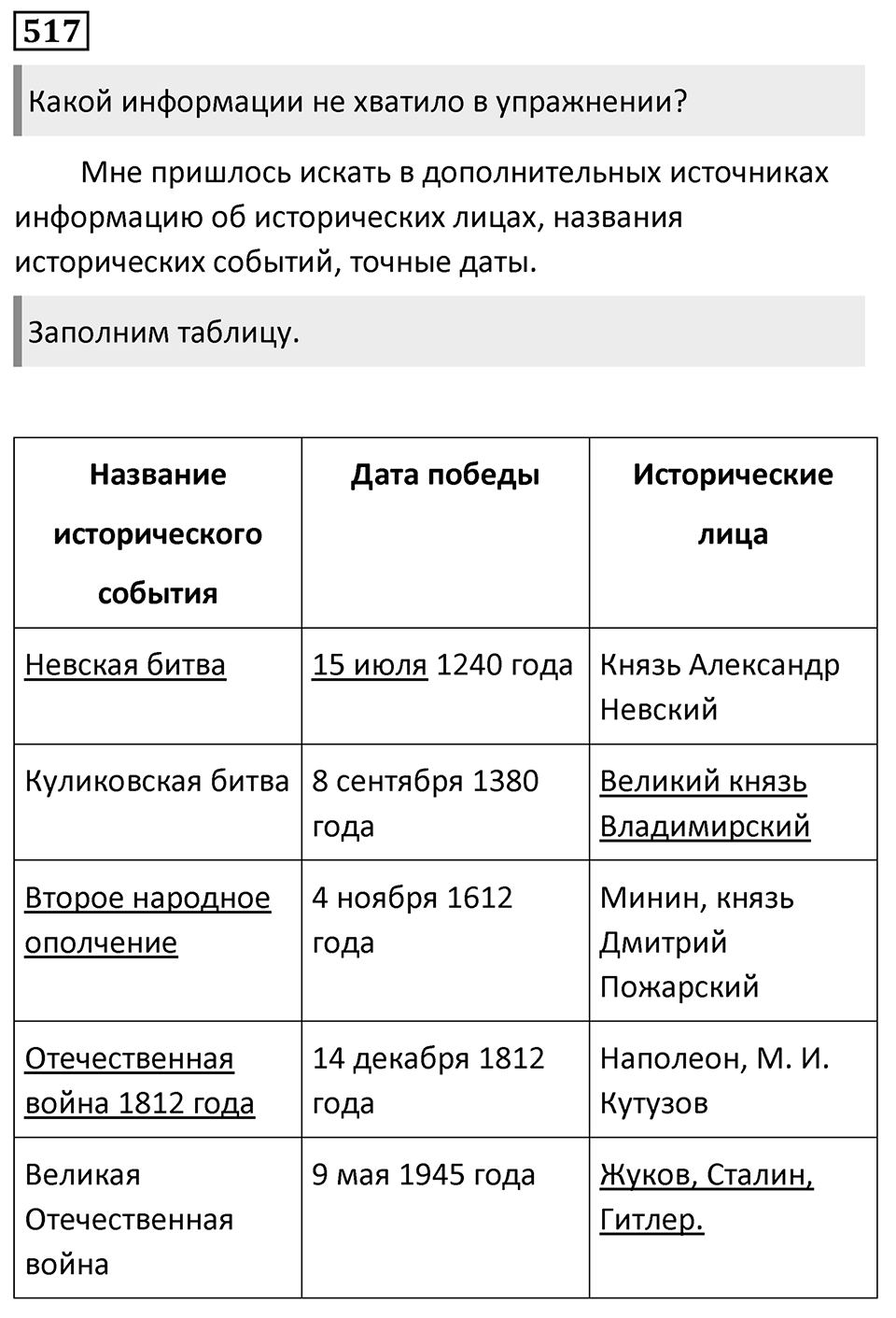 Упражнение 517 — решение 1