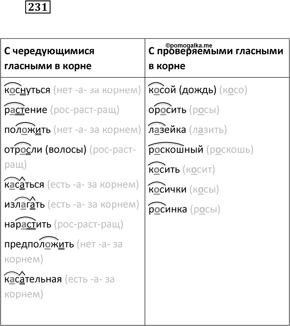 Упражнение 231 — решение 2