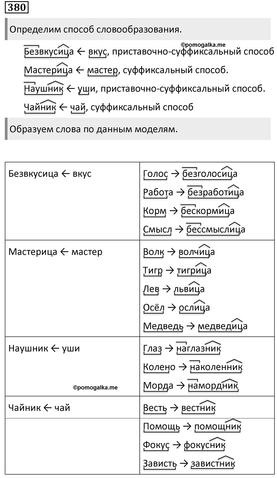 Упражнение 380 — решение 1