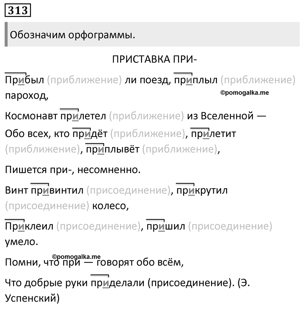 Упражнение 313 — решение 1
