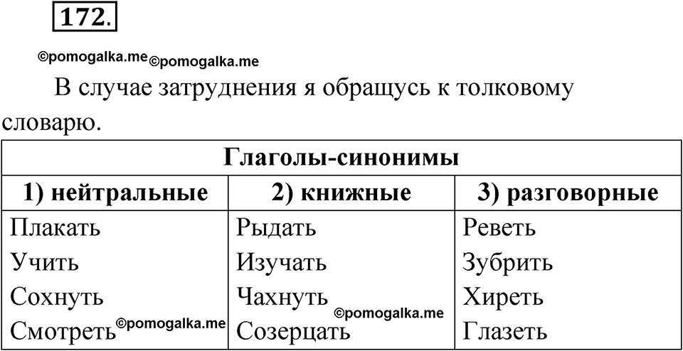 Упражнение 172 — решение 1