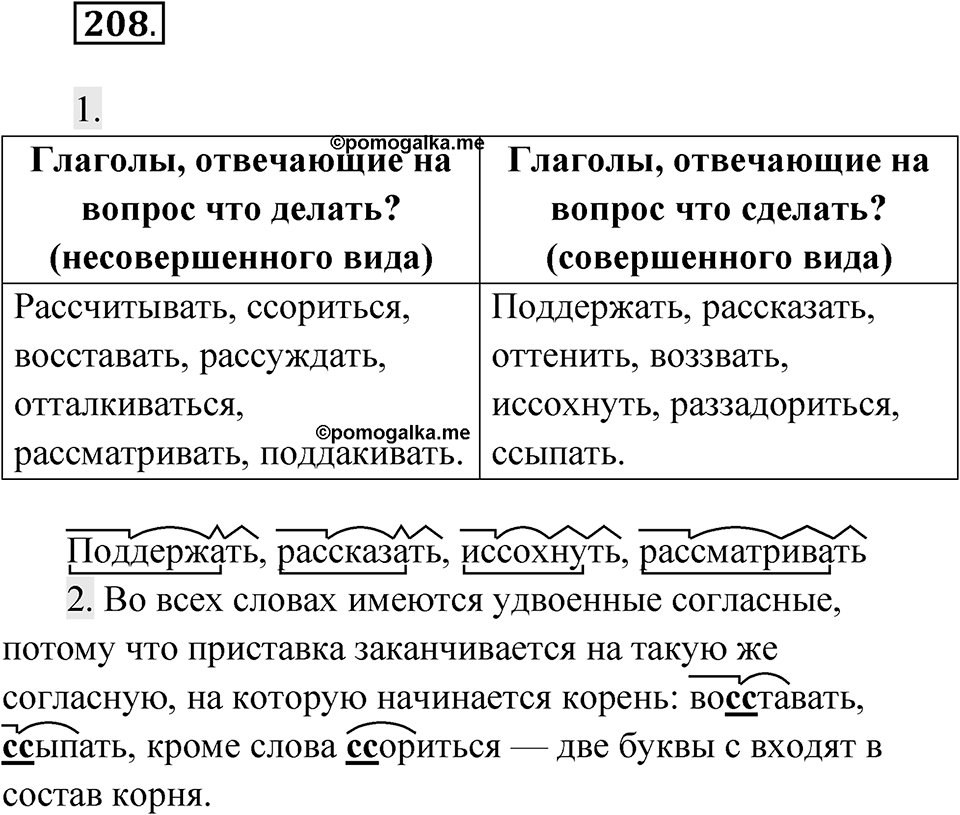 Упражнение 208 — решение 1
