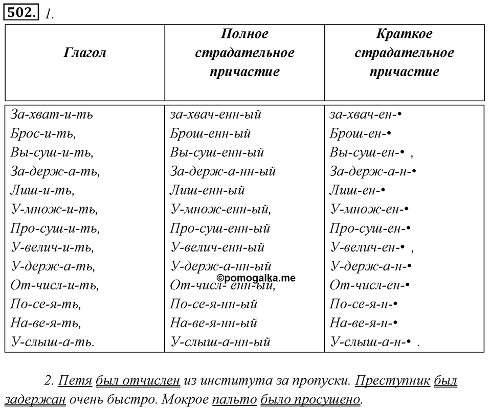 Упражнение 502 — решение 1