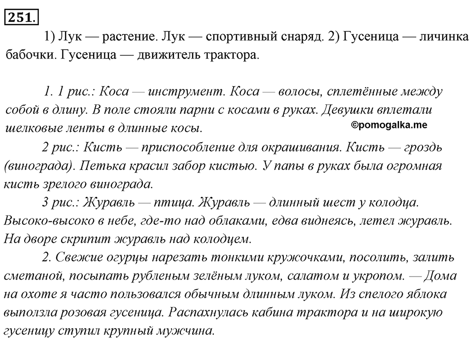 Упражнение 251 — решение 1