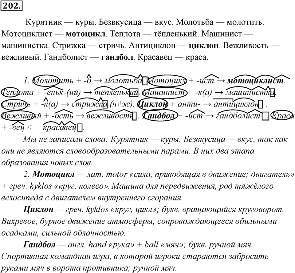 Упражнение 202 — решение 1