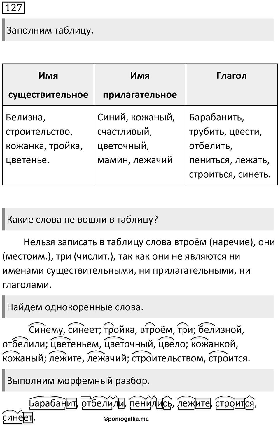 Упражнение 127 — решение 1