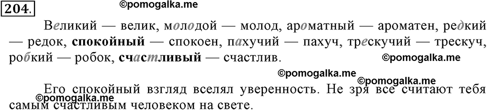Упражнение 204 — решение 2