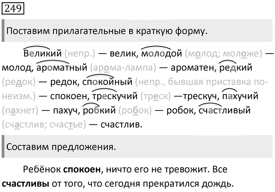 Упражнение 249 — решение 1