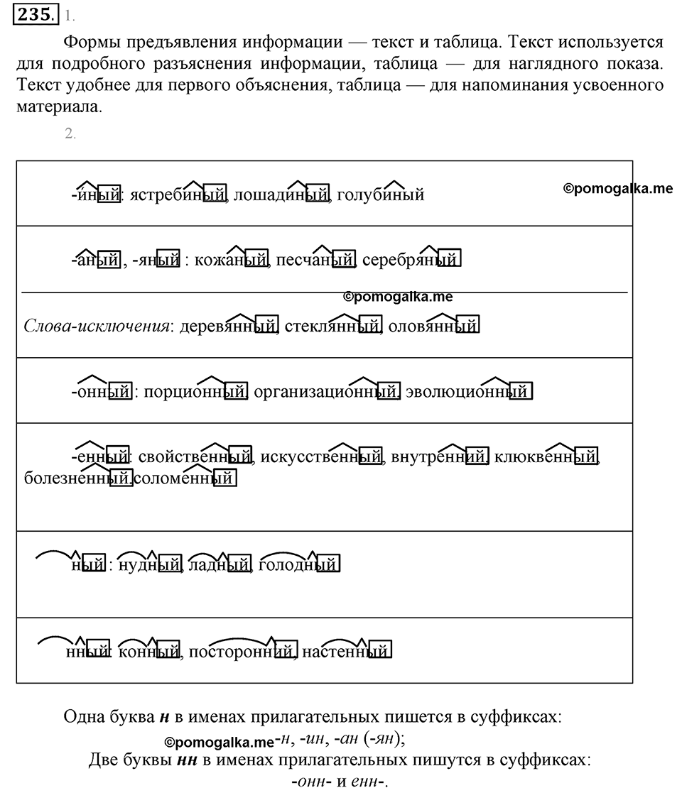 Упражнение 235 — решение 2