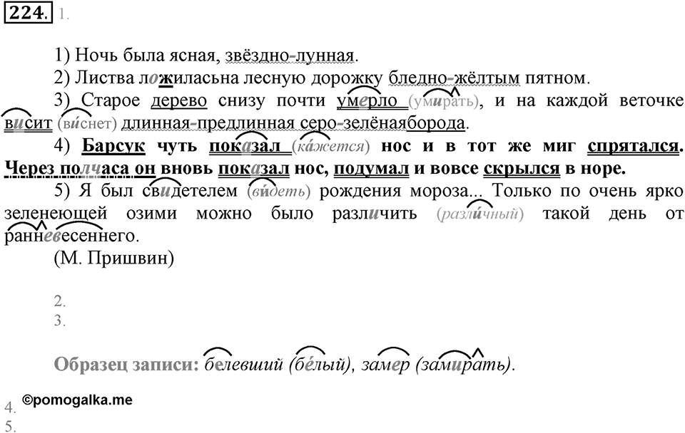 Упражнение 224 — решение 2