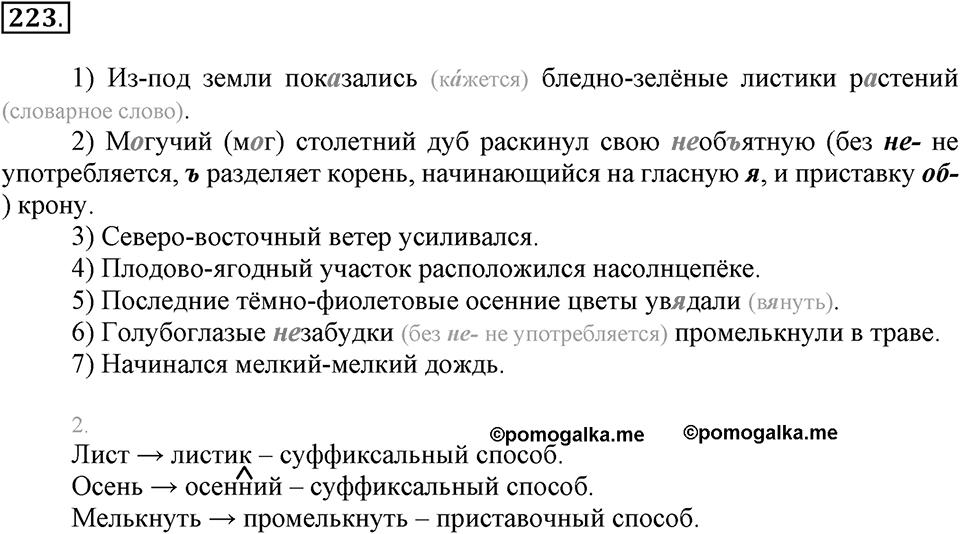 Упражнение 223 — решение 2