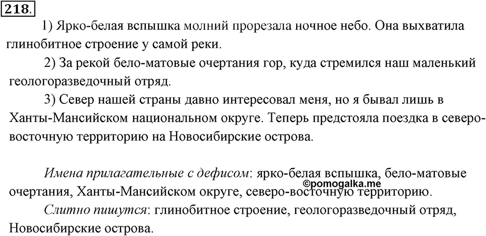 Упражнение 218 — решение 2