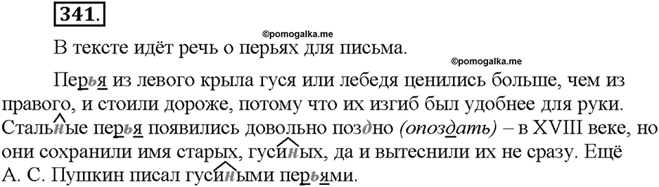 Часть 2. §46. Одна и две буквы Н в суффиксах имен прилагательных. Упражнение №341 — решение 1