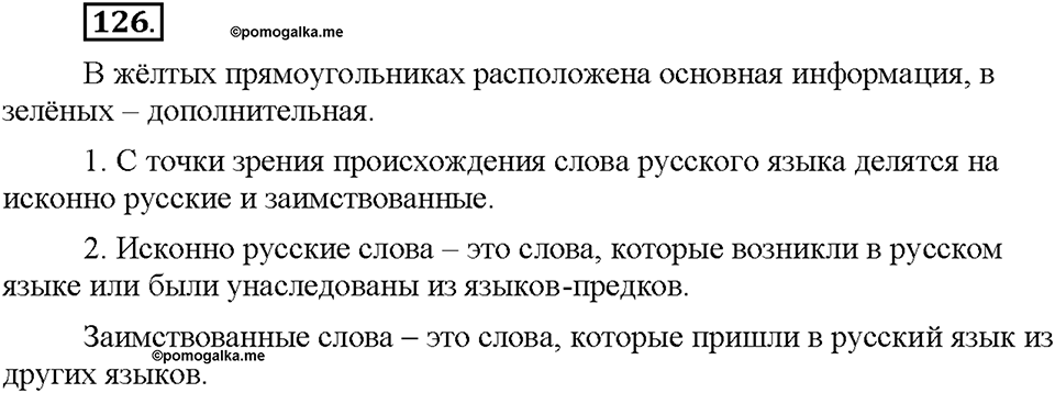Часть 1. §17. Исконно русские слова. Упражнение №126 — решение 1