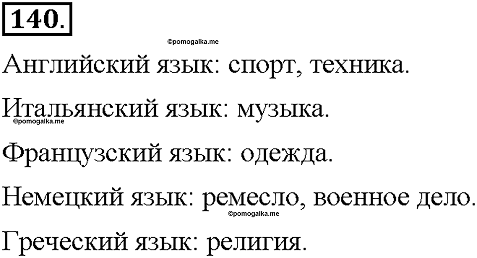 Часть 1. §18. Заимствованные слова. Упражнение №140 — решение 1