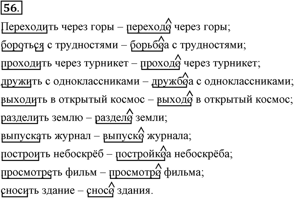 Что такое сферы общения?. §6. Морфологические способы словообразования. Глава 3. Упражнение №56 — решение 1