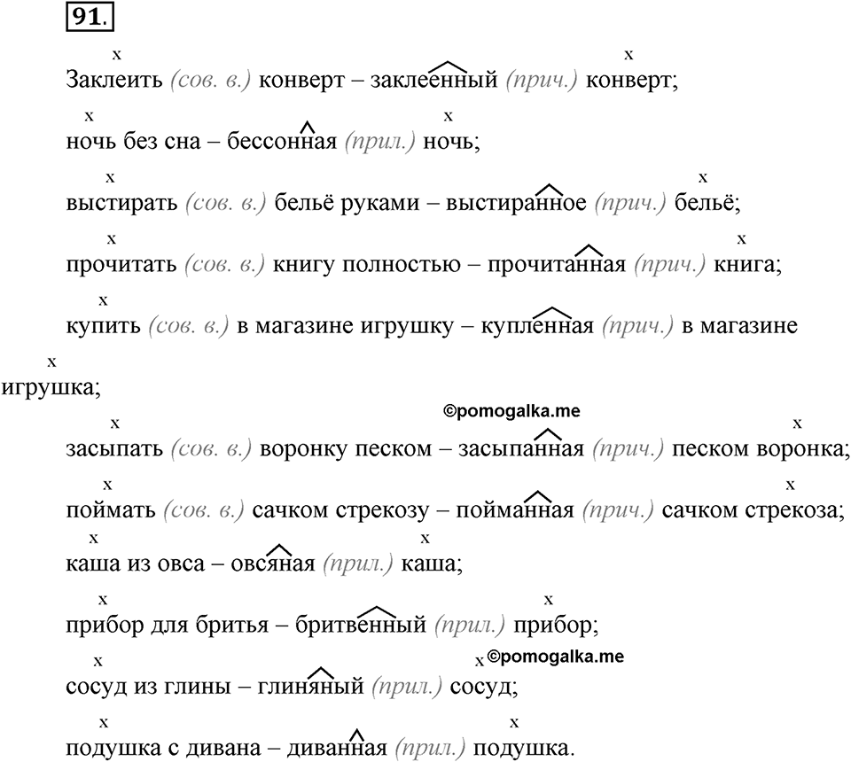 Трудно ли освоить язык науки?. Глава 5. Упражнение №91 — решение 1