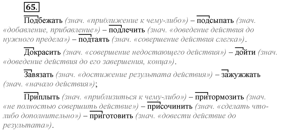 Что такое сферы общения?. §6. Морфологические способы словообразования. Глава 3. Упражнение №65 — решение 1
