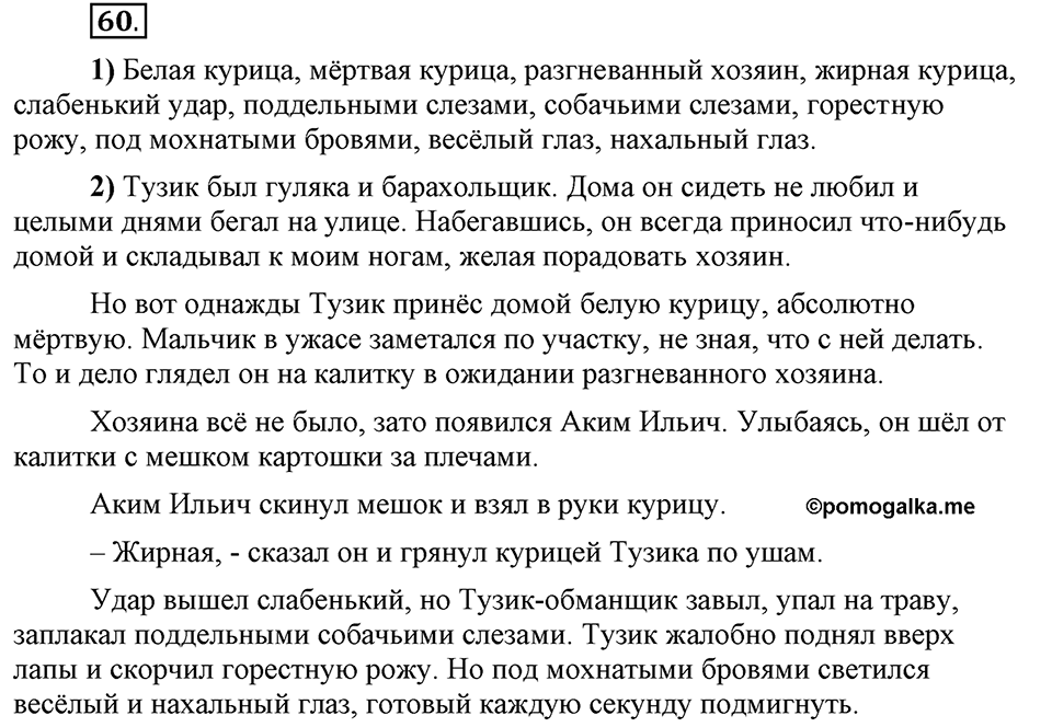 Что значит «современный литературный язык»?. §6. Правописание окончаний имён прилагательных. Глава 1. Упражнение №60 — решение 1