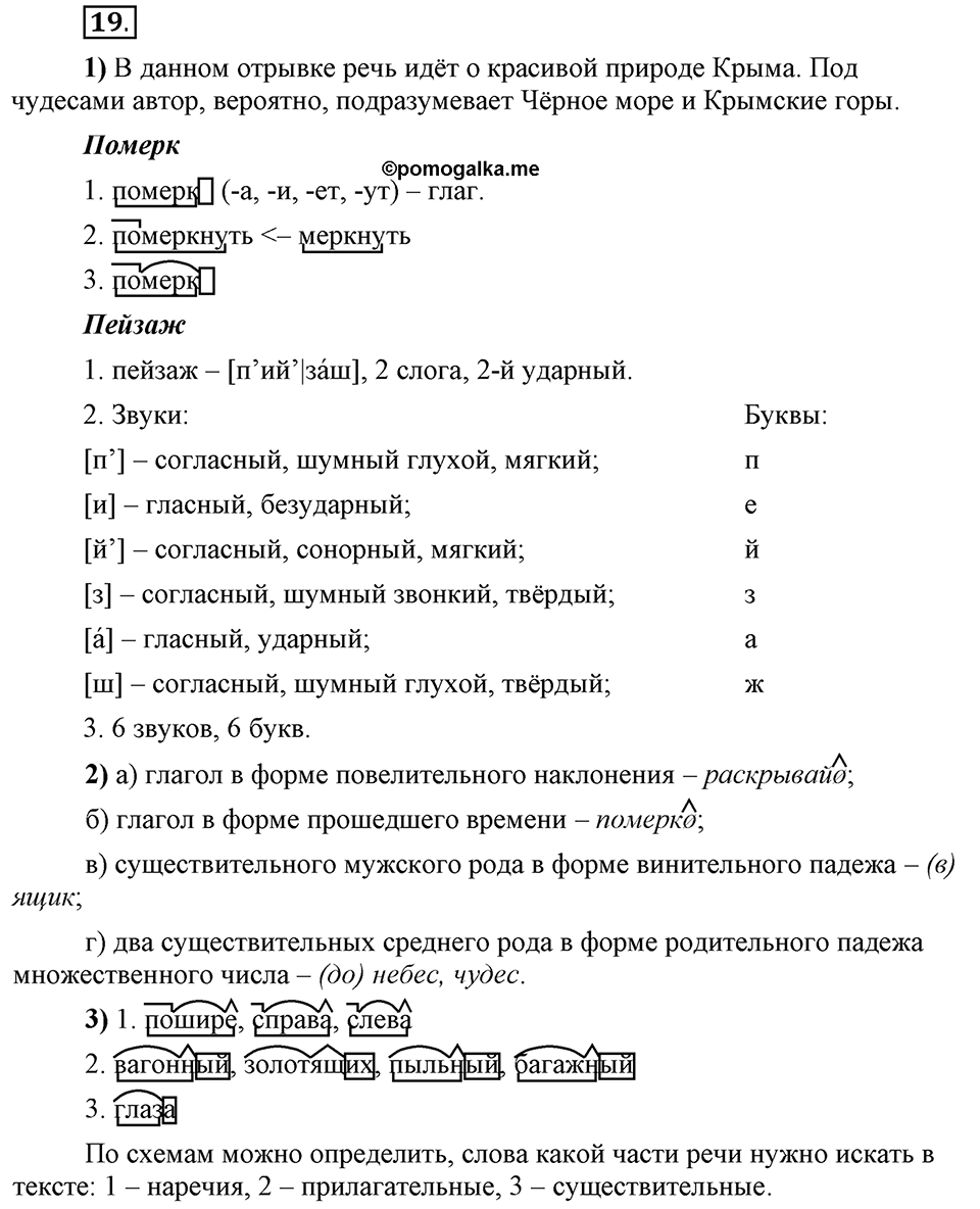 Что такое сферы общения?. §3. Виды служебных морфем: формообразующие морфемы. Глава 3. Упражнение №19 — решение 1