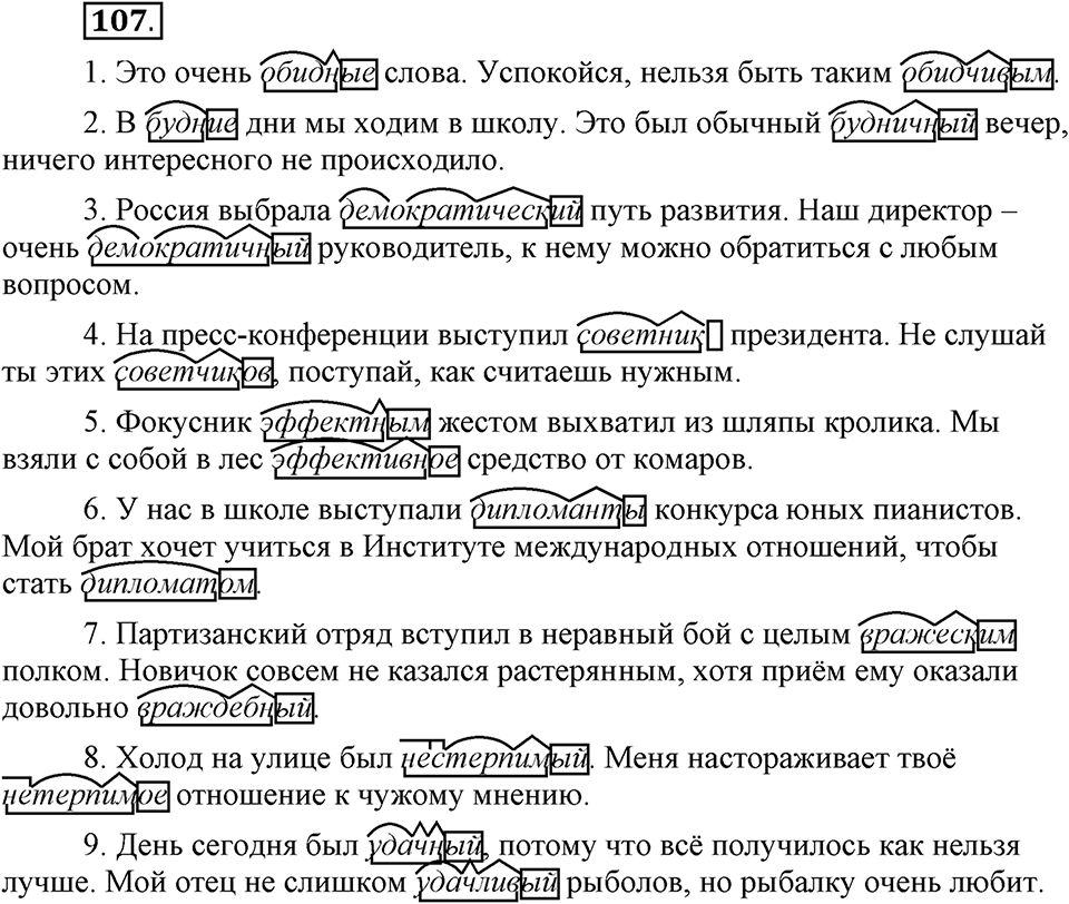 Сколько стилей в современном литературном языке?. §13. Нормативные словари современного русского языка. Глава 4. Упражнение №107 — решение 1