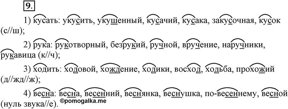 Что такое сферы общения?. §2. Корневые и служебные морфемы. Глава 3. Упражнение №9 — решение 1