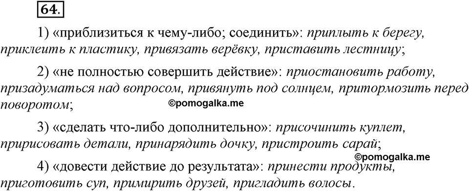 Что такое сферы общения?. §6. Морфологические способы словообразования. Глава 3. Упражнение №64 — решение 1