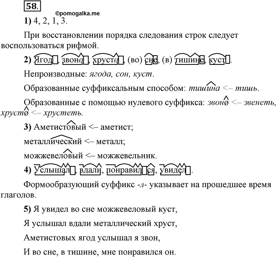 Что такое сферы общения?. §6. Морфологические способы словообразования. Глава 3. Упражнение №58 — решение 1