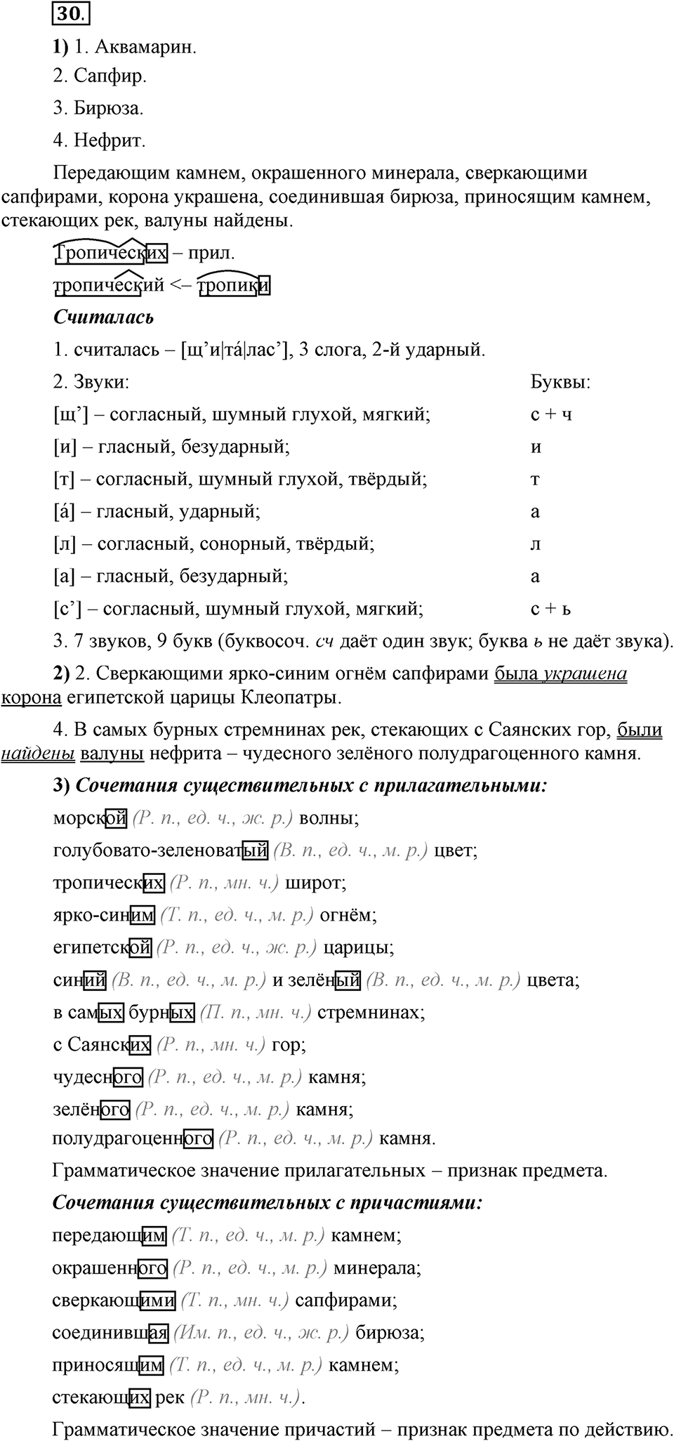 Трудно ли освоить язык науки?. Глава 5. Упражнение №30 — решение 1