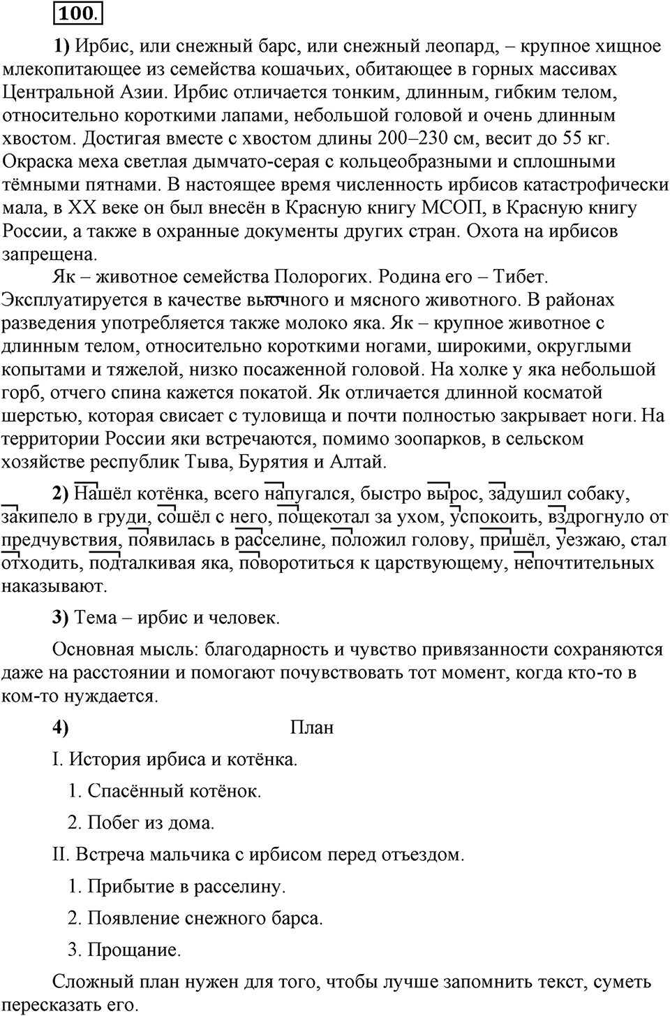 Что такое сферы общения?. §9. Правописание приставок (повторение). Глава 3. Упражнение №100 — решение 1