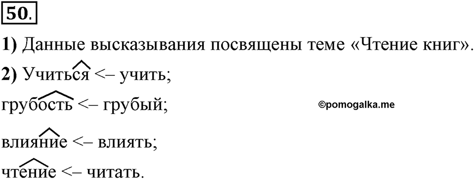 Что такое сферы общения?. §6. Морфологические способы словообразования. Глава 3. Упражнение №50 — решение 1