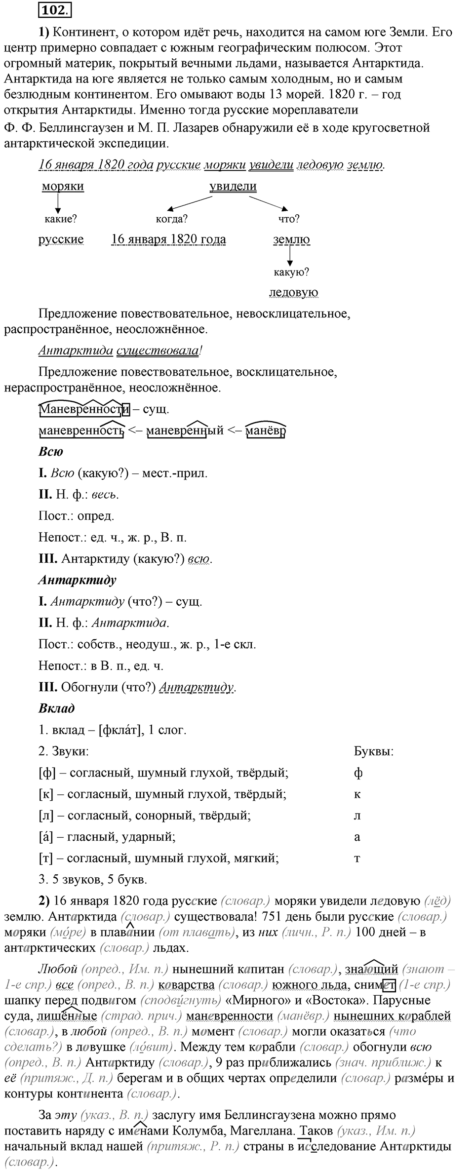 Есть ли правила у беседы?. Глава 8. Упражнение №102 — решение 1
