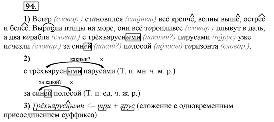 Что значит «современный литературный язык»?. §10. Литературный язык и просторечие. Глава 1. Упражнение №94 — решение 1