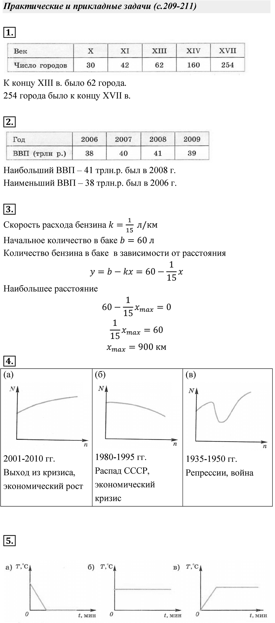 Страница 209-211 Практические и прикладные задачи — решение 1