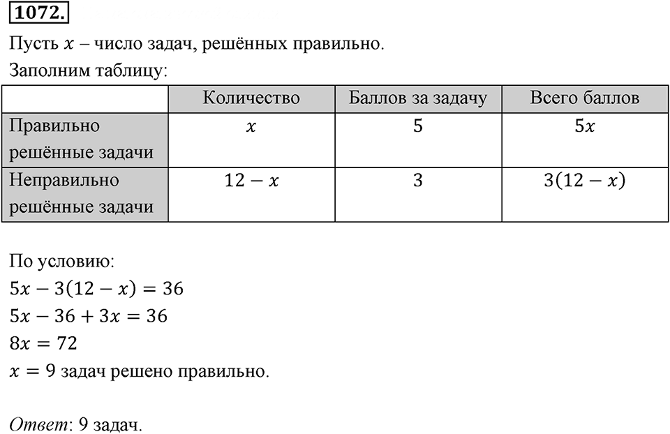 Номер 1072 — решение 2