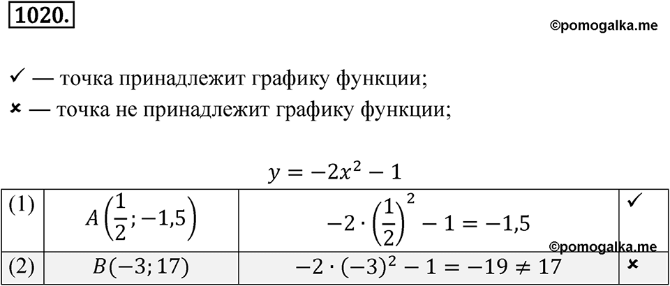 Номер 1020 — решение 1