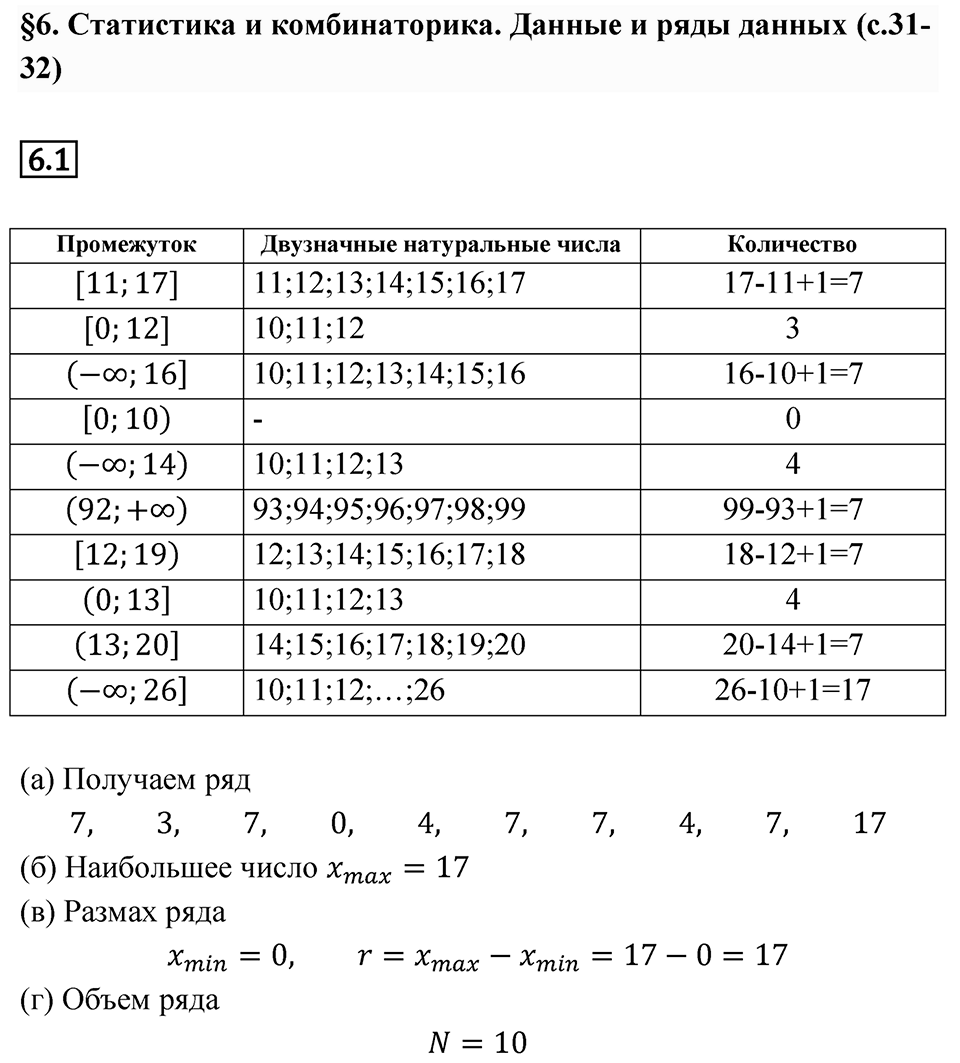 Номер 6.1 — решение 1