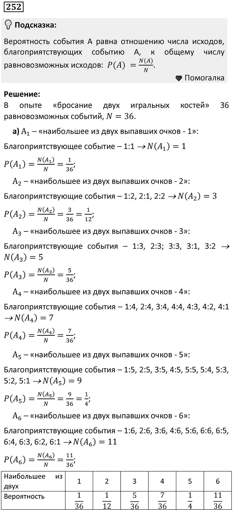 Номер 252 — решение 1